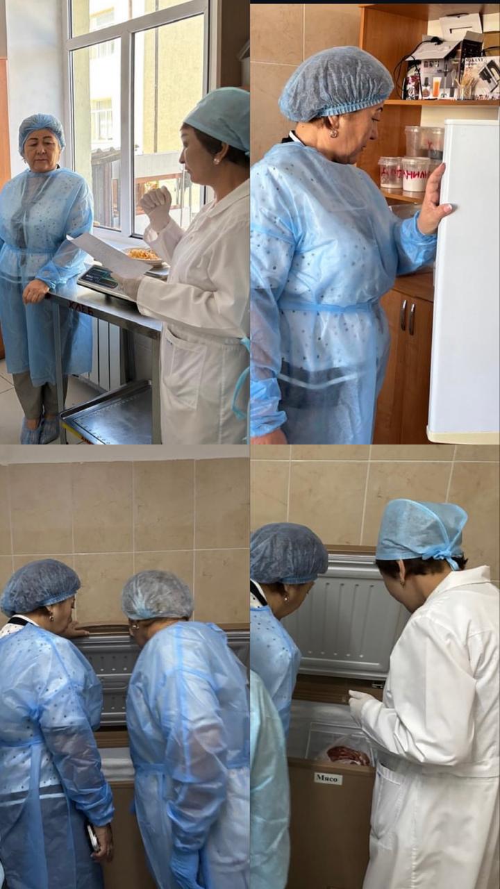 Қыркүйек айындағы бракераж комиссиясы тамақтану сапасын тексеру барысы